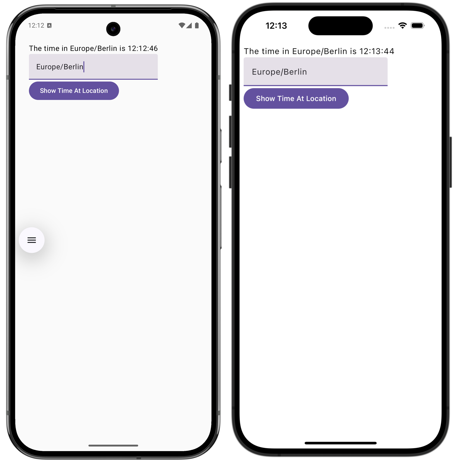 Android 和 iOS 上 Compose 跨平台应用中的时间显示