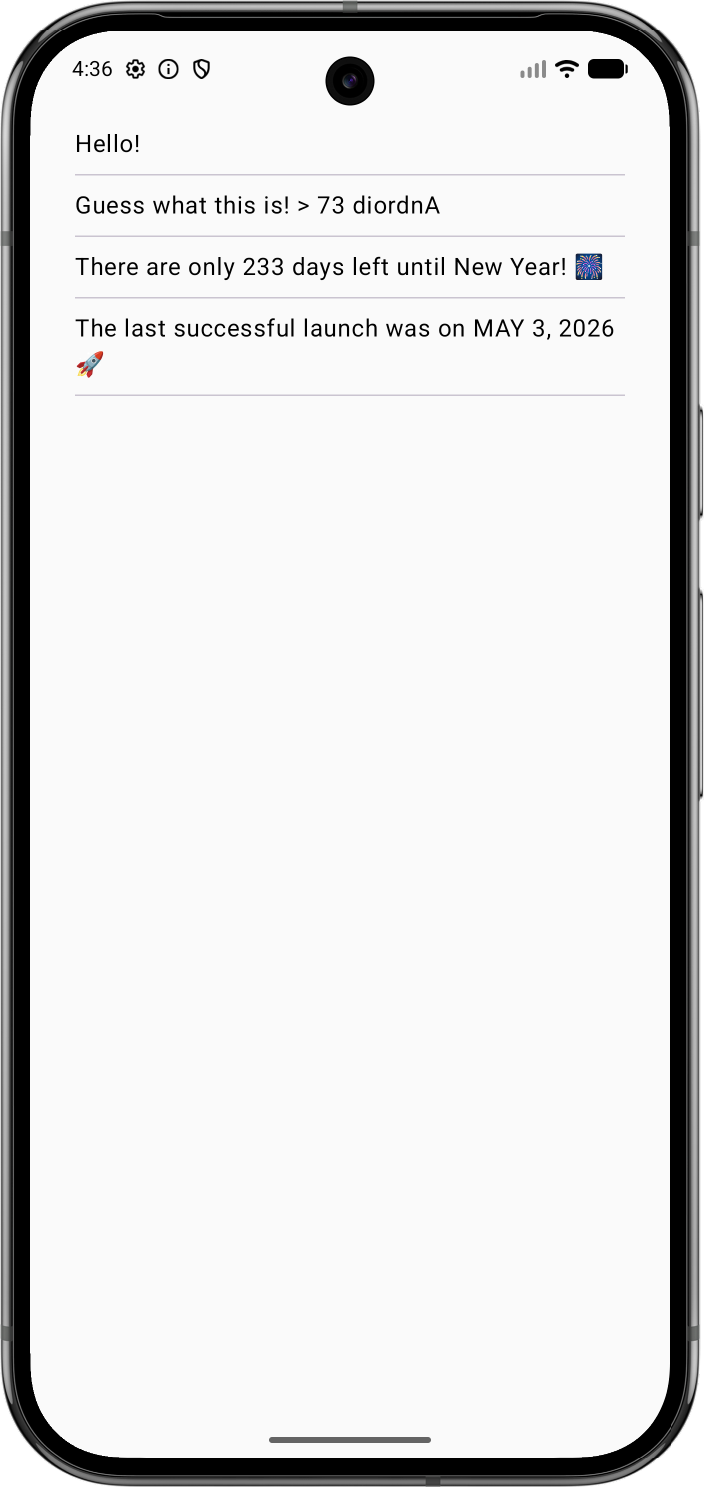 Android 的最终结果