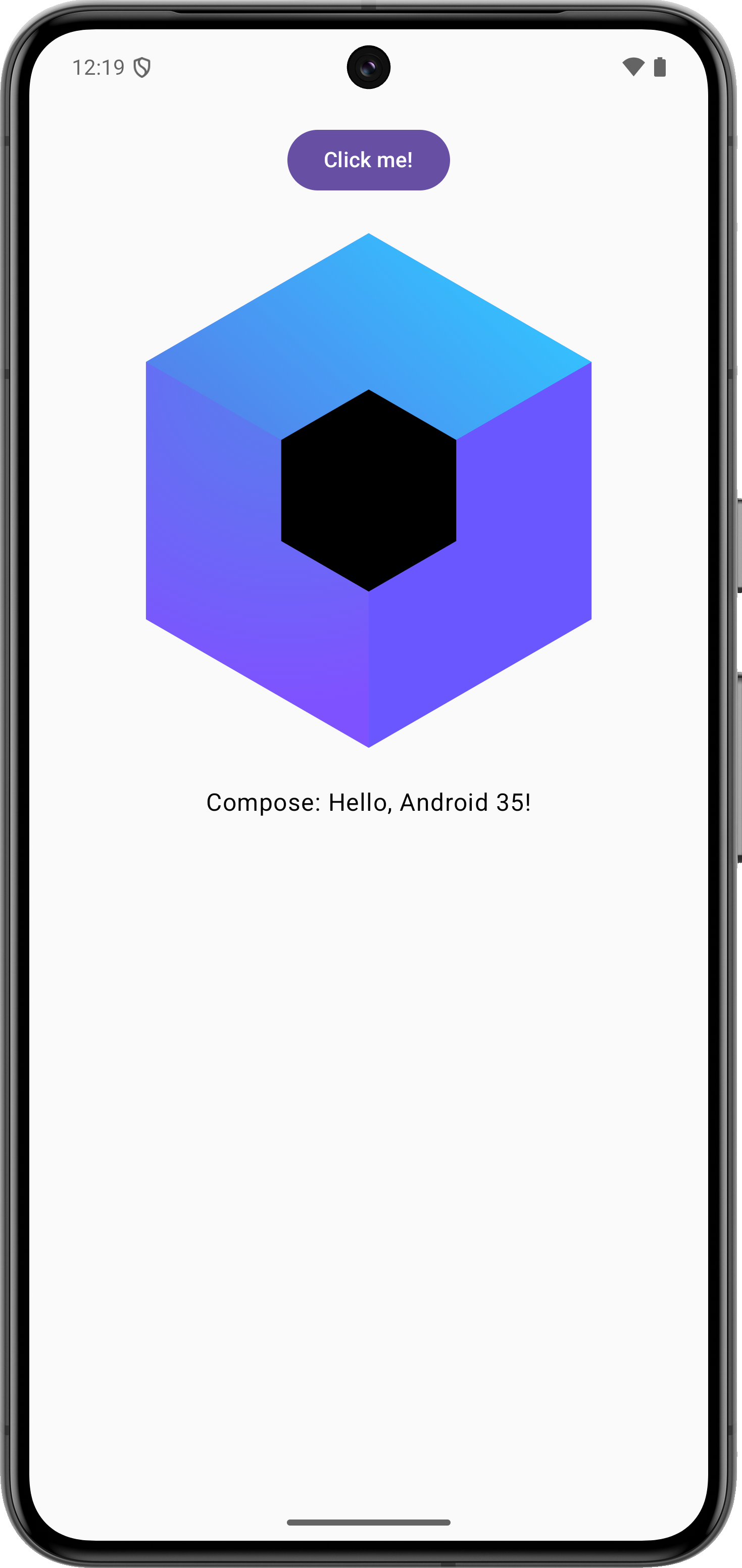 在虚拟设备上运行的 Android 应用