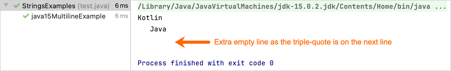 Java 15 多行输出