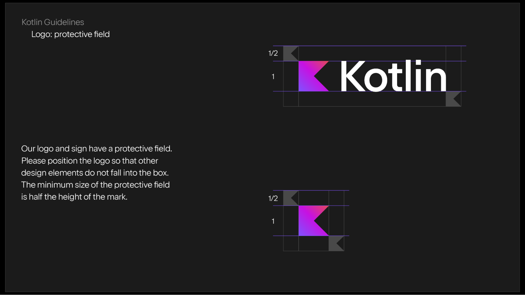 Kotlin 徽标比例