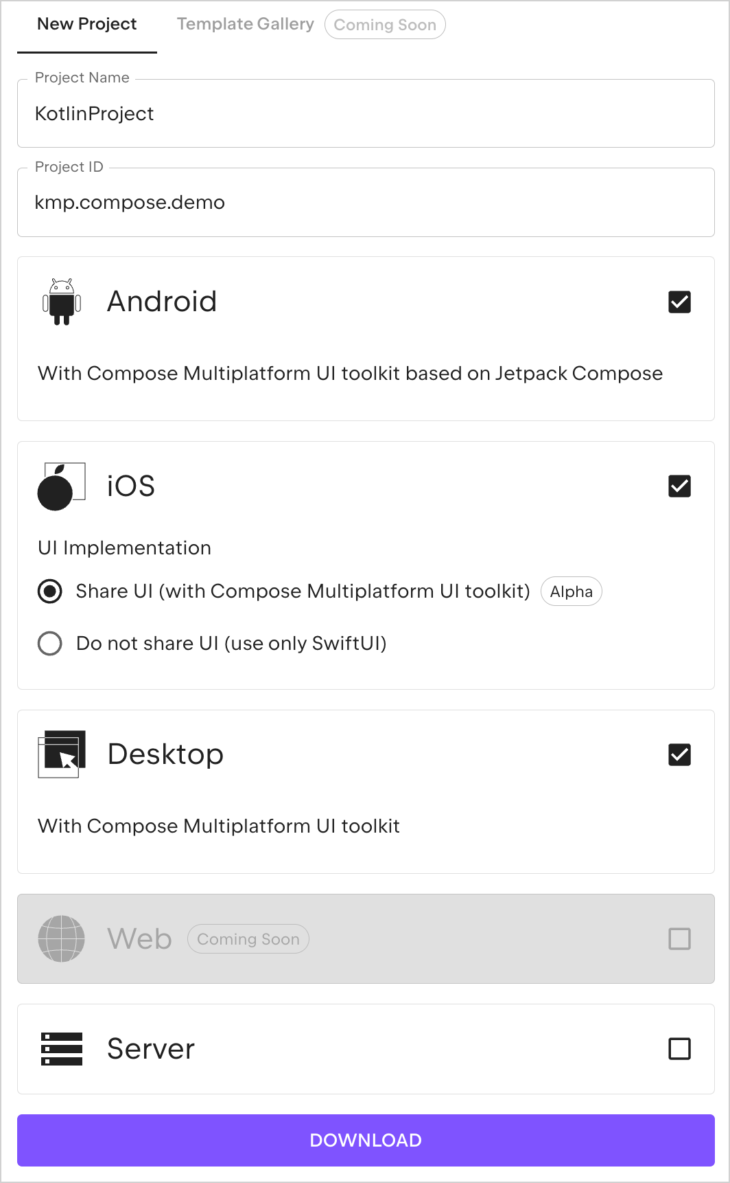 Multiplatform 网页向导