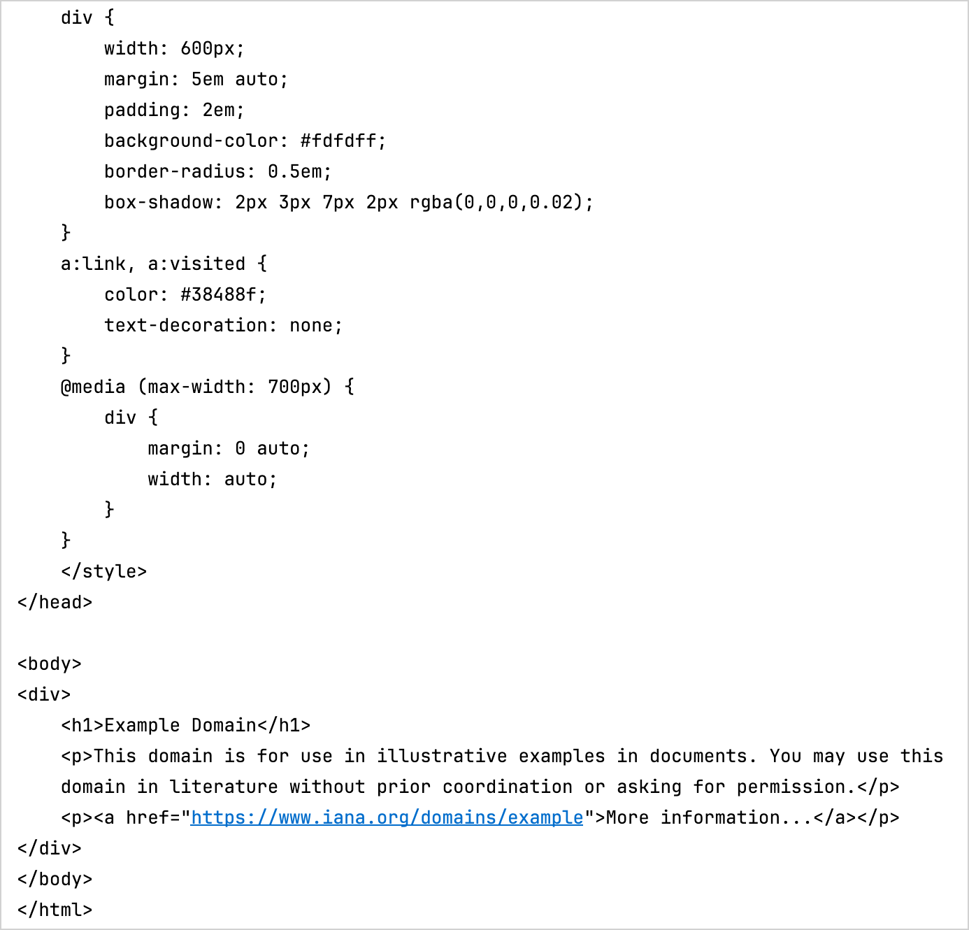 包含 HTML 代码的应用程序输出