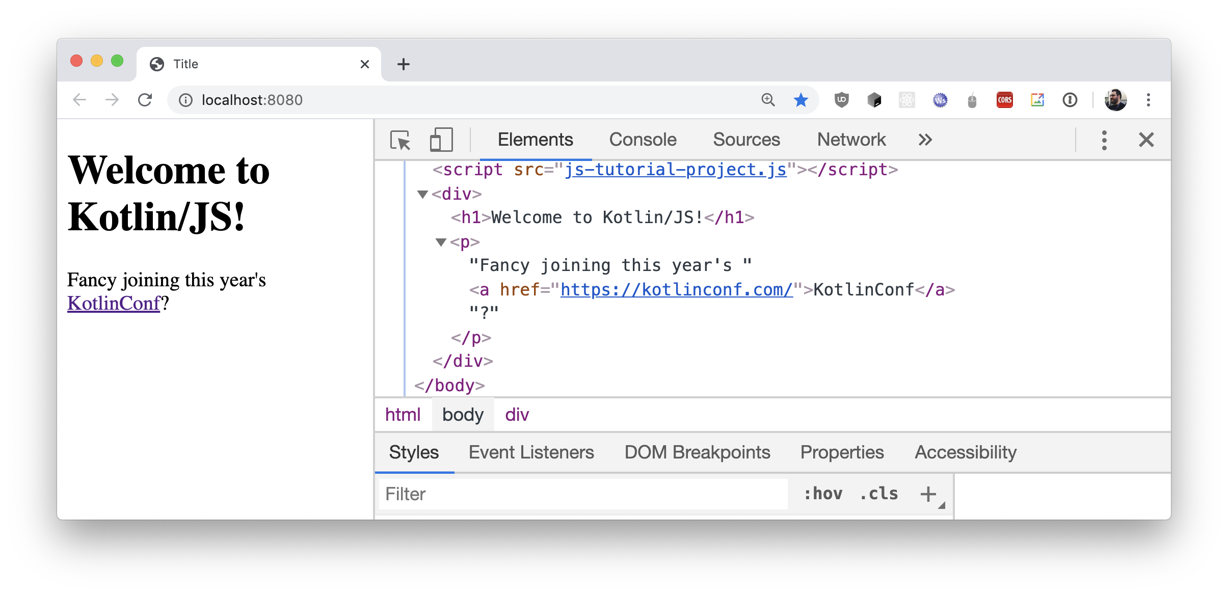 从 kotlinx.html 渲染网站